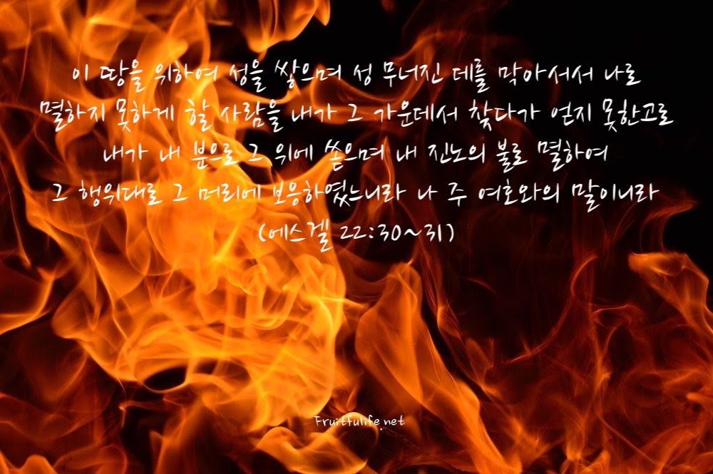 에스겔 22장 막아서서 나로 멸하지 못하게 할 사람