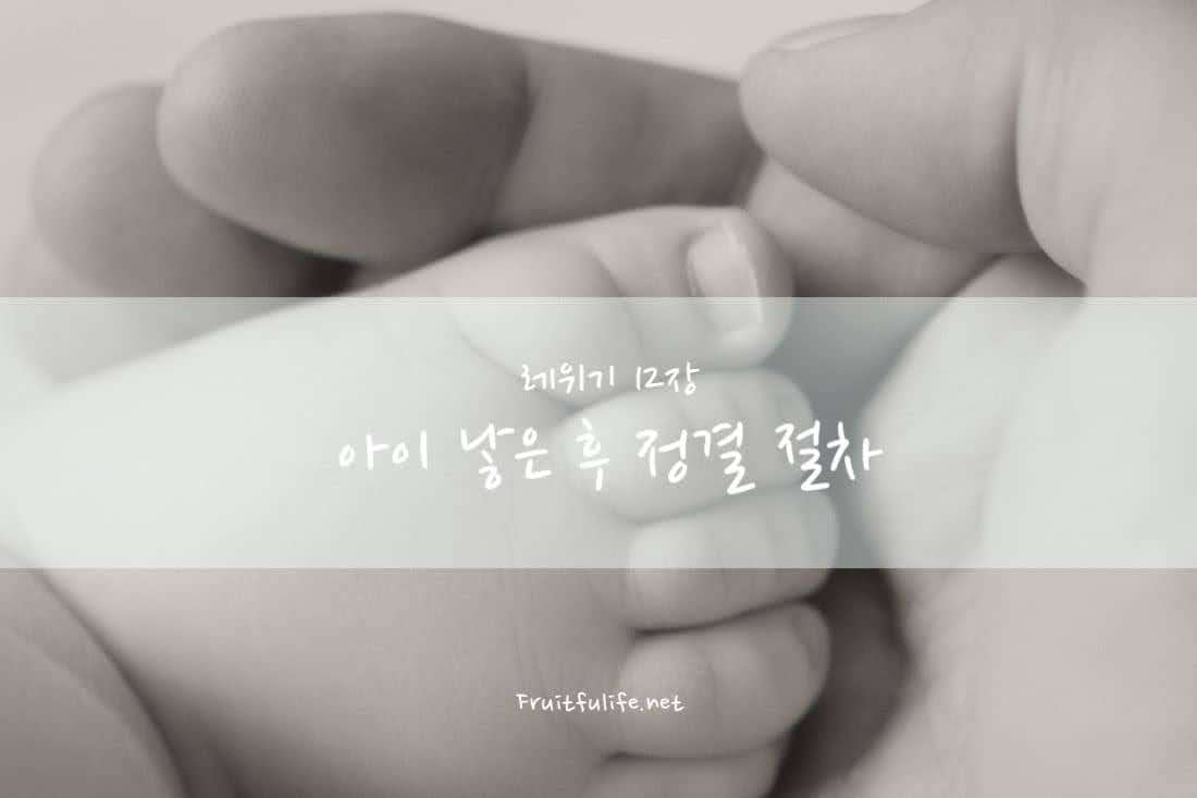 레위기 12장 아이 낳은 후 정결 절차