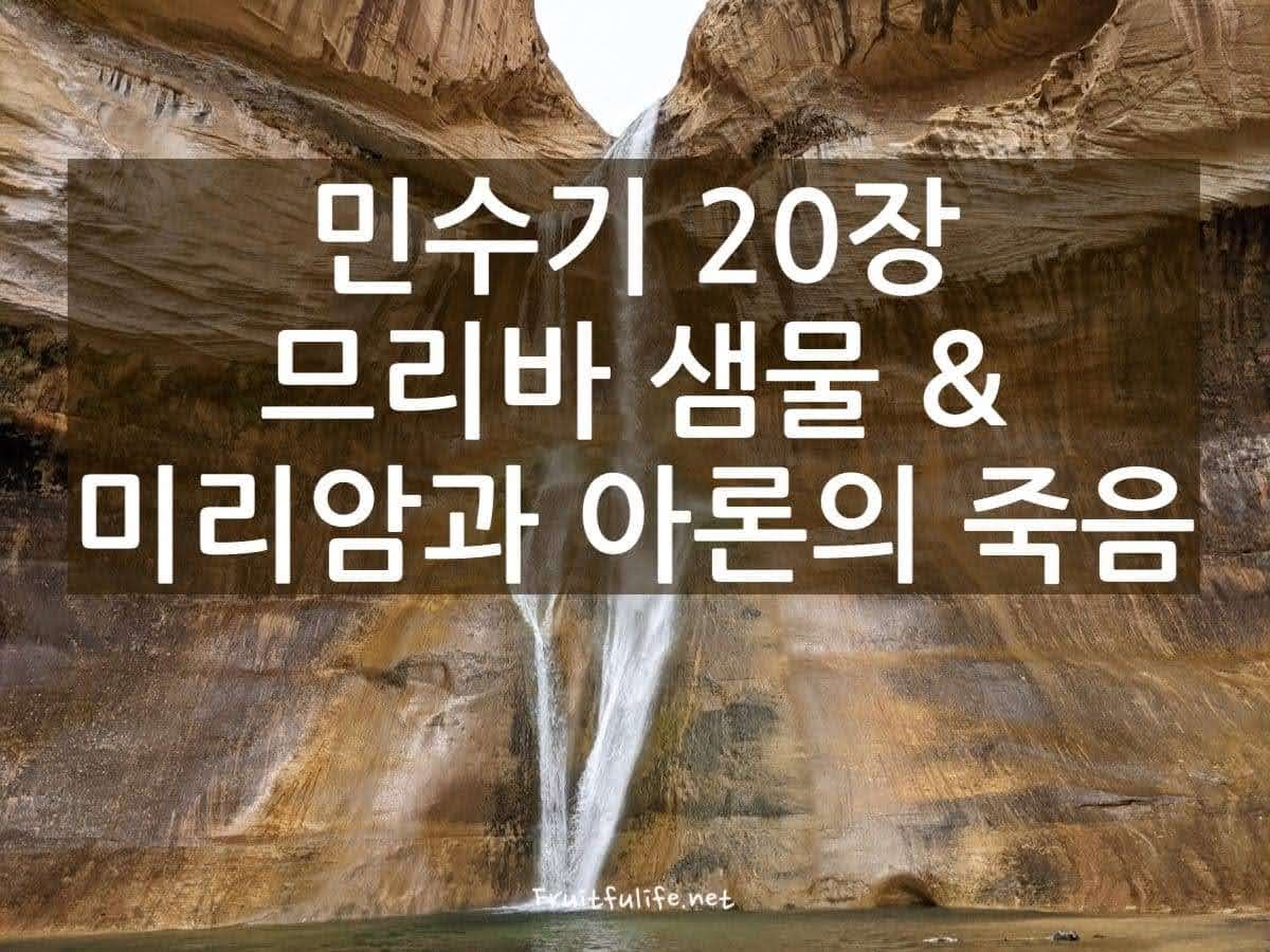 민수기 20장 므리바 샘물 & 미리암과 아론의 죽음